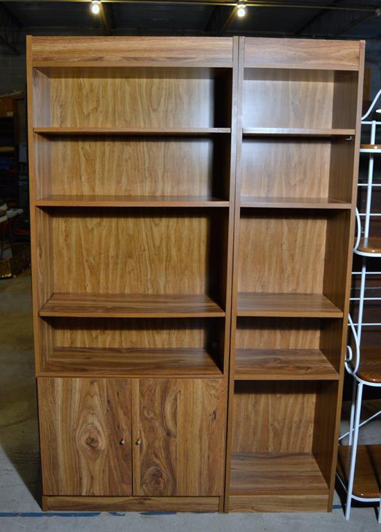 Oak Laminate Two Unit Bookcase