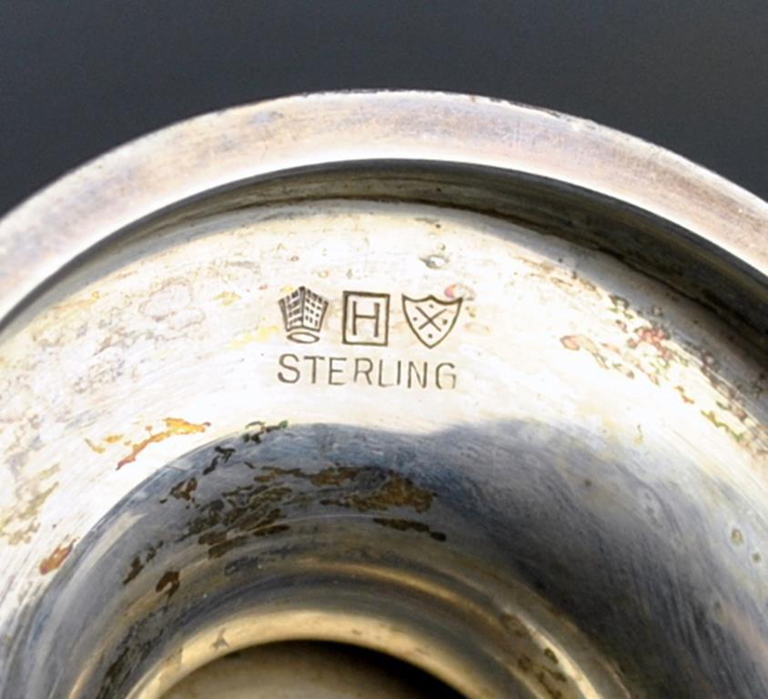 M. Fred Hirsch Antique Sterling Silver  Coffeepot, Sugar & Creamer