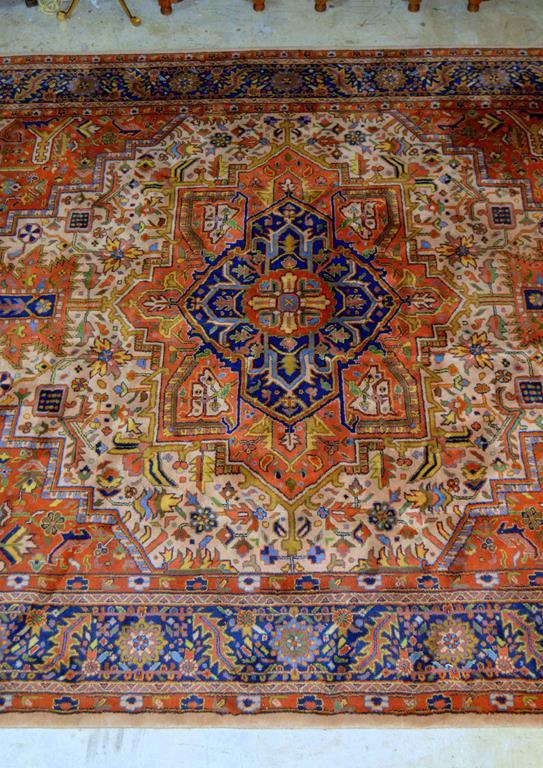 100% Wool Hand Woven Pande-Cameron Indo-Persian Royal Jahan Heriz Rug, 9 x 12