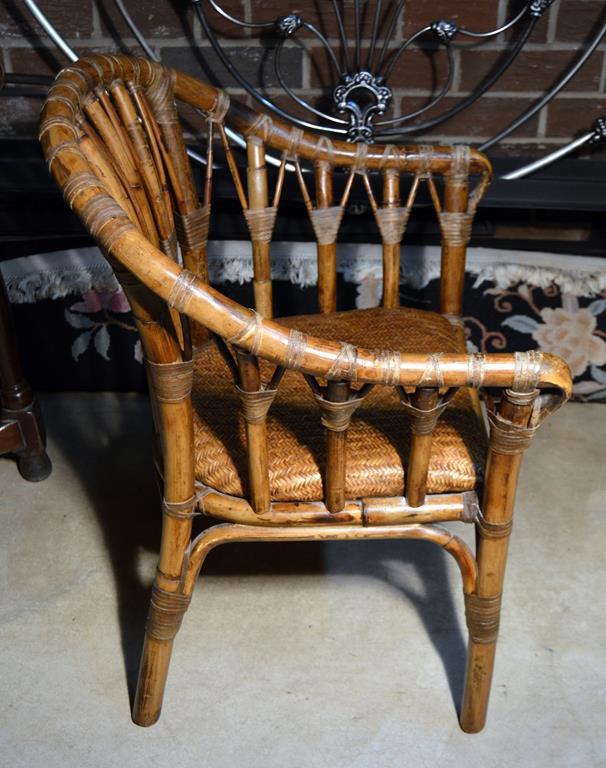 Bamboo Rattan Arm Chair