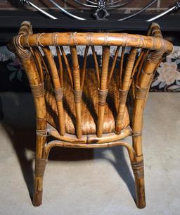 Bamboo Rattan Arm Chair