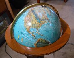 Replogle World Horizon Series Lighted Floor Globe w/ Cherry Stand