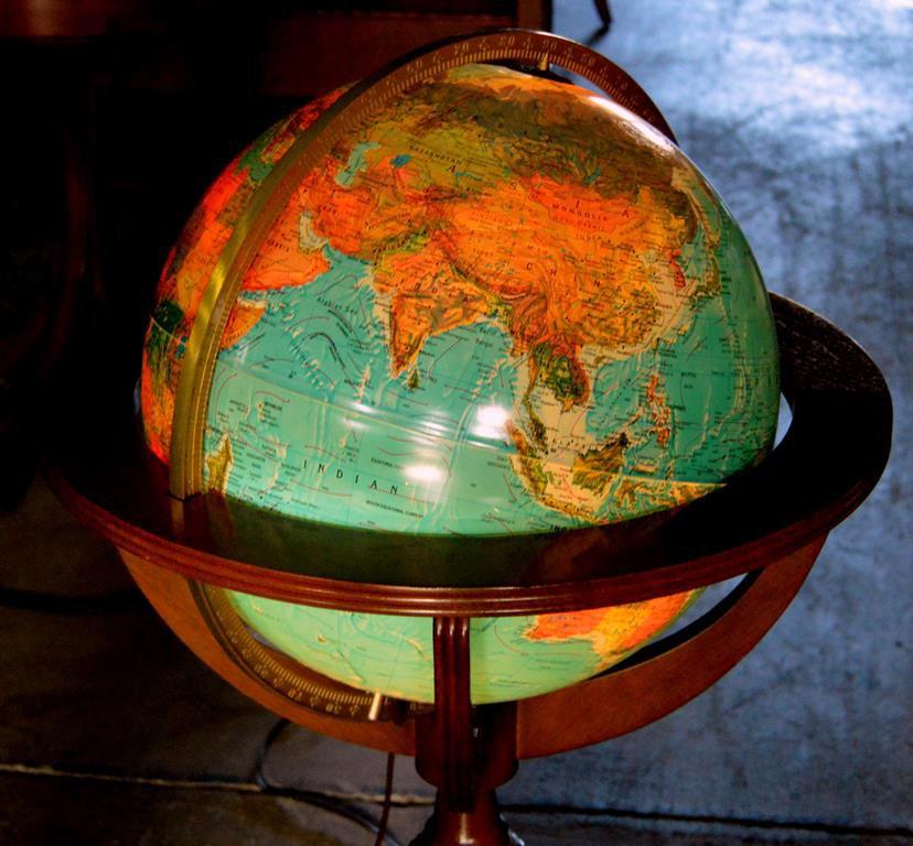 Replogle World Horizon Series Lighted Floor Globe w/ Cherry Stand