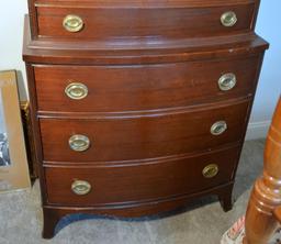 Vintage Mahogany Chest On Chest Dresser