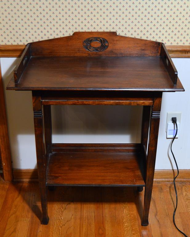 Antique Tray-Top Side Table