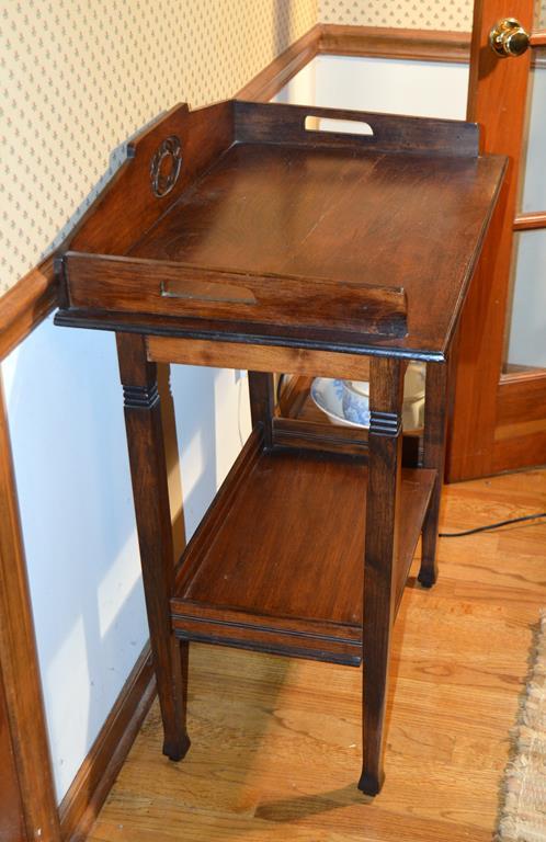 Antique Tray-Top Side Table