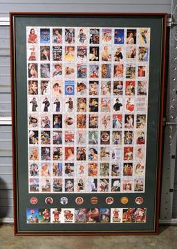 Framed Coca-Cola Coke Cards /Poster