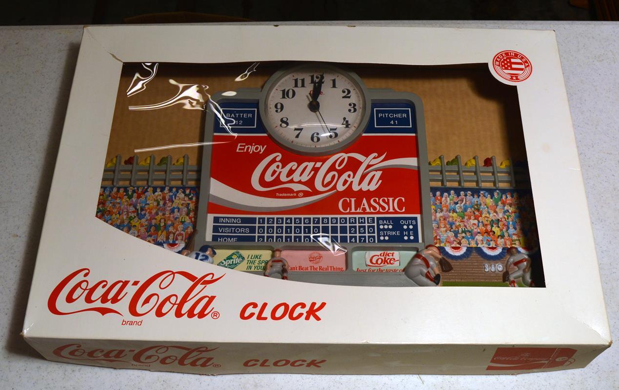 Electric Coca-Cola Advertising Wall Clock w/ Original Box