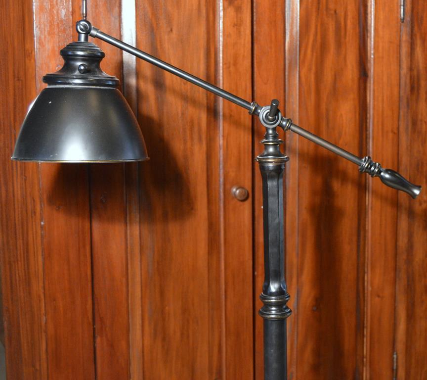 Adjustable Swing Arm Floor Lamp, Bronze Finish