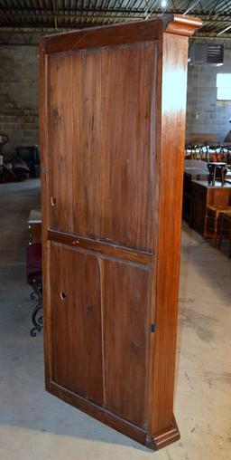 Contemporary Mahogany Corner China Cabinet