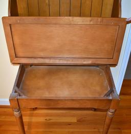 Vintage Maple Slant / Lift Top Desk W/ Hutch