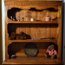 Oak Chest w/ Book Hutch, Lots 13-15 Match