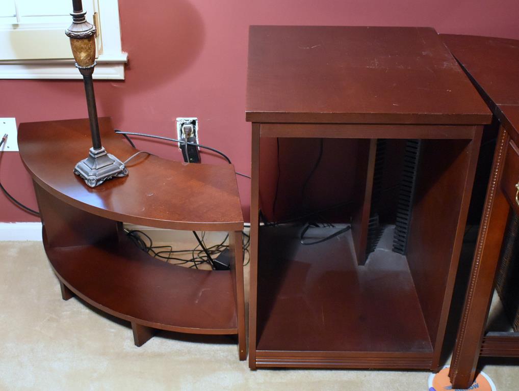 Bassett Furniture Multiple Component Desk / Hutch / Printer Stand / Media Storage, Cherry Finish
