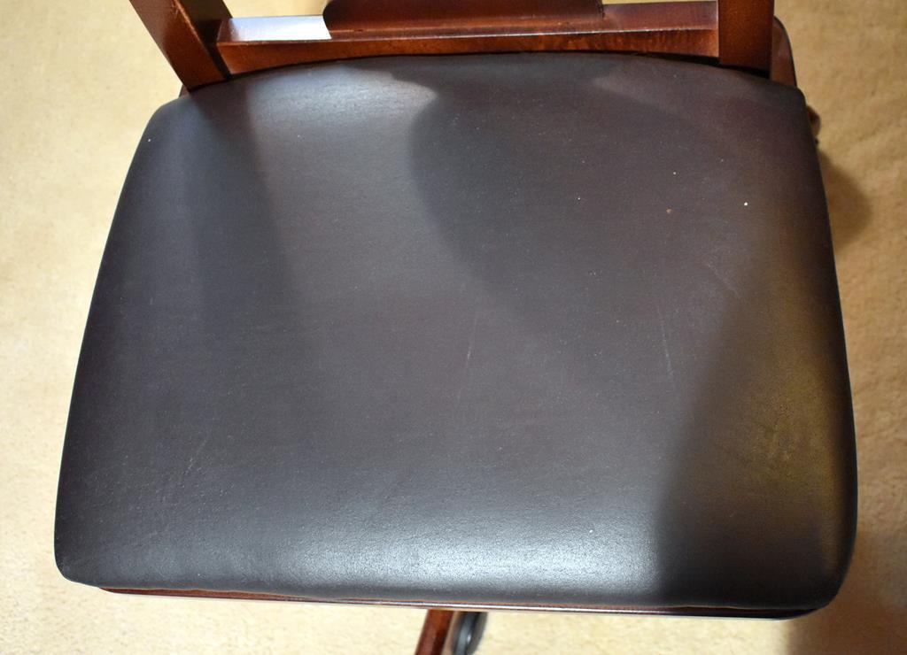 Rolling Cherry Desk / Swivel Chair