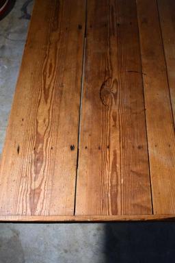 Antique 19th C. Southern Heart Pine Farm Table from Estate in Dacusville, SC