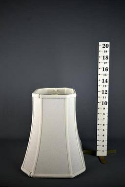 Cut Corner Rectangle Style White Lampshade