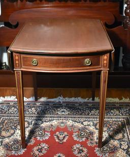 Vintage Brandt Hepplewhite Style Pembroke Drop Leaf Table w/ Fine Inlay Work