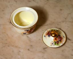 Vintage Royal Stuart Handmade Handpainted Bone China Small Sugar Bowl