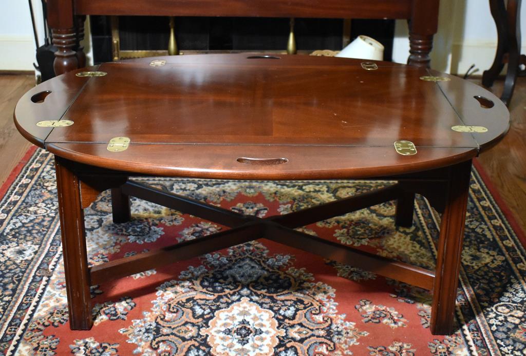 Classic Mahogany Butler's Tray Coffee Table