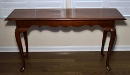 Vintage Queen Anne Style Cherry Console Table