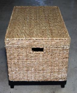 Jute / Sea Grass Footed Storage Trunk