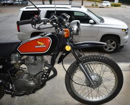 Red 1975 Honda XL350 Motorcycle, Only 1,551 Miles, Fantastic Vintage Survivor Dual Bike