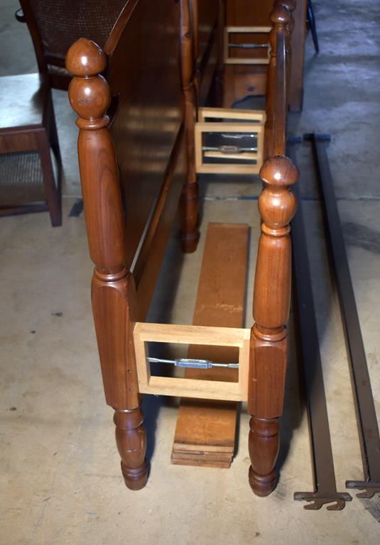 Pair of Vintage Walnut Twin Bed Frames
