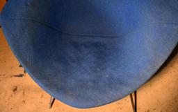 Vintage 1960s Mid-Century Harry Bertoia Blue Diamond Chair