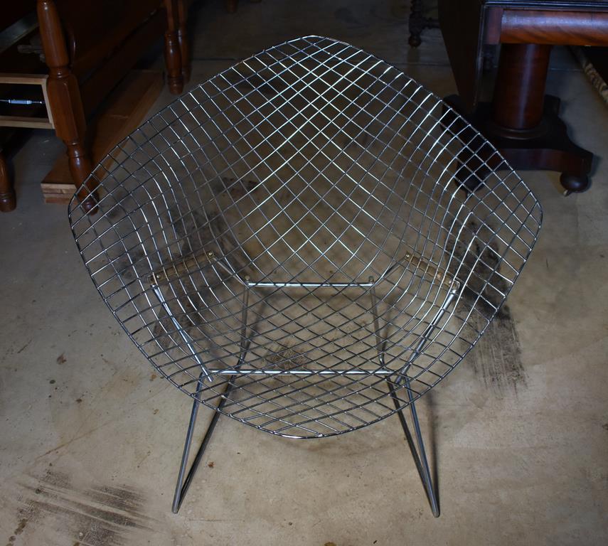 Vintage 1960s Mid-Century Harry Bertoia Diamond Chair