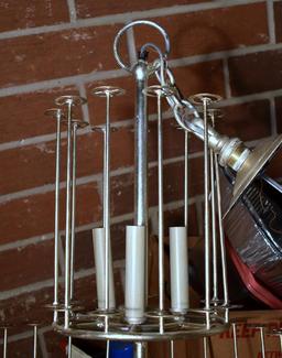 Currey & Co Bevilacqua 3-Tier 12-Light Chandelier with 69 Glass Cylinder Flutes (Complete)