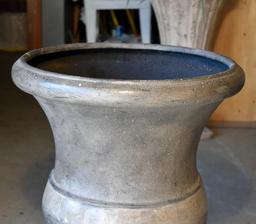 Large Resin Material Planter Urn with Base (One Piece)