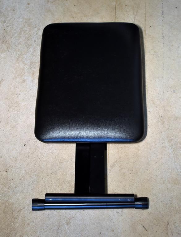 Black Bonded Leather Top Folding Stool