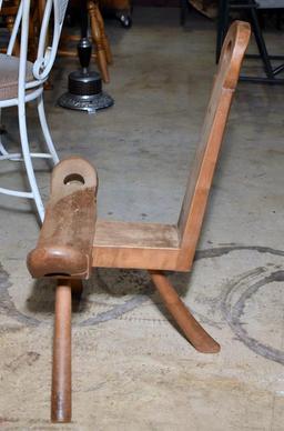 Old Primitive Three Leg Milking Stool