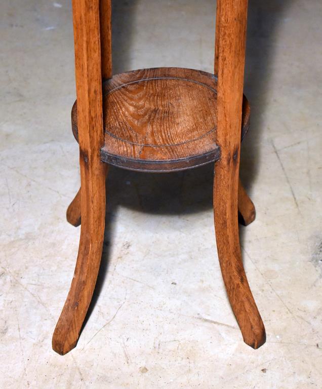 Antique Oak Plant Stand