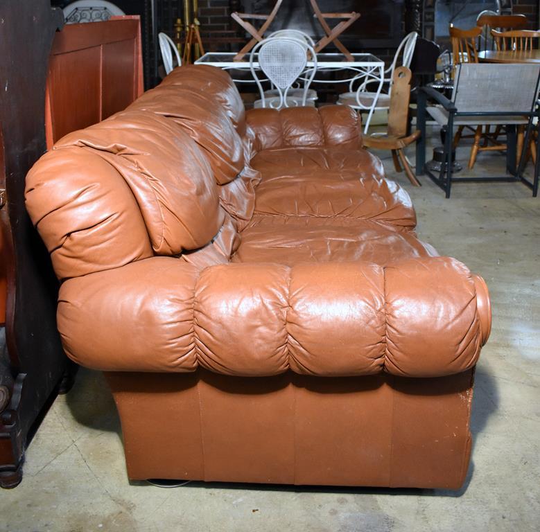 Fairington Brown Leather Sofa