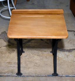 American Seating Company Antique Cast Iron & Wood School Desk