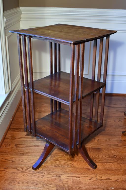 Antique Oak Revolving Bookstand