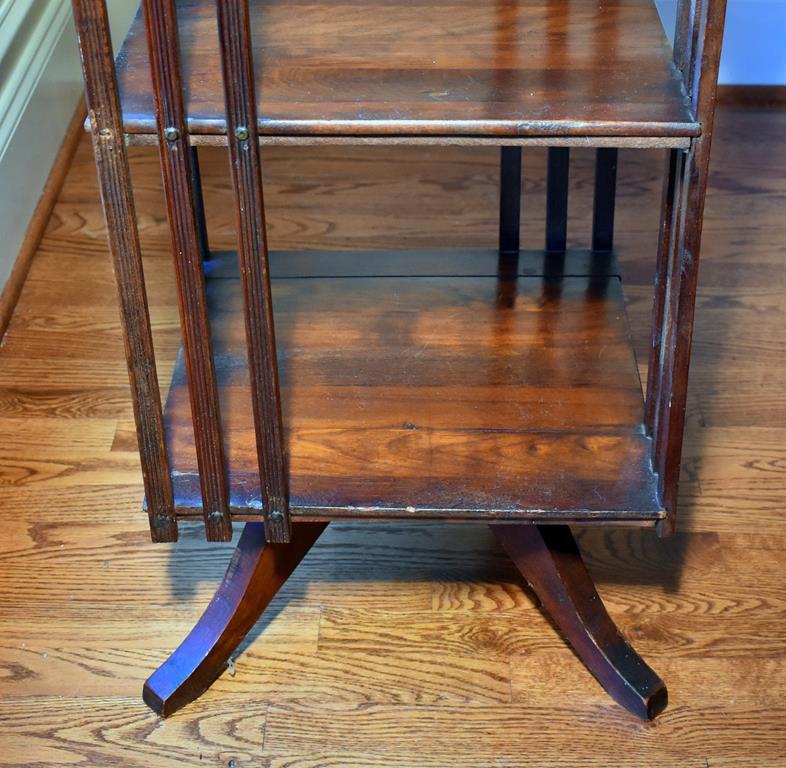 Antique Oak Revolving Bookstand