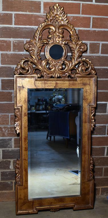 Raschella Collection Gilded Wall Mirror, Beveled Glass