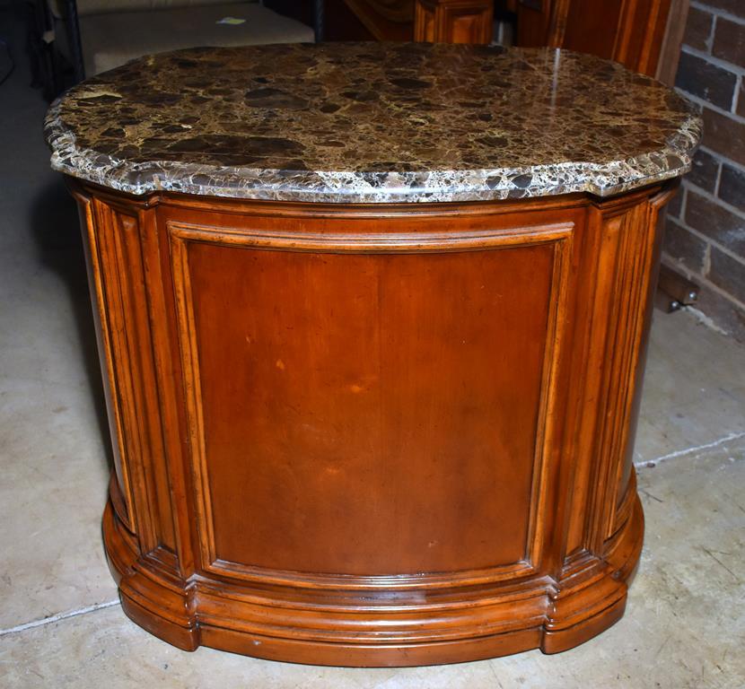 Hooker Furniture Stone Top Cherry Nightstand with Three Drawers (Lots 26 & 27 Match)