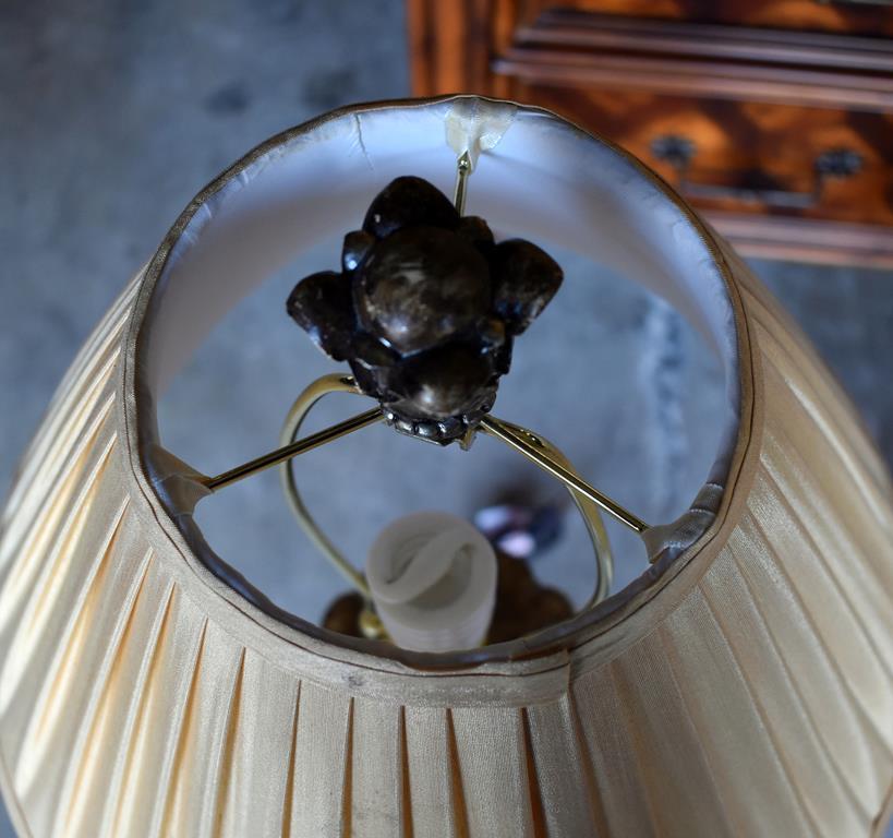 Pair of Elegant Contemporary Acanthus Column Table Lamps