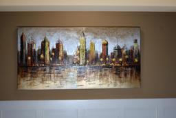 Cityscape Decorative Wall Art on Canvas