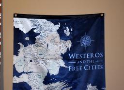 “Westeros And The Free Cities” Cloth Hanging Wall Art