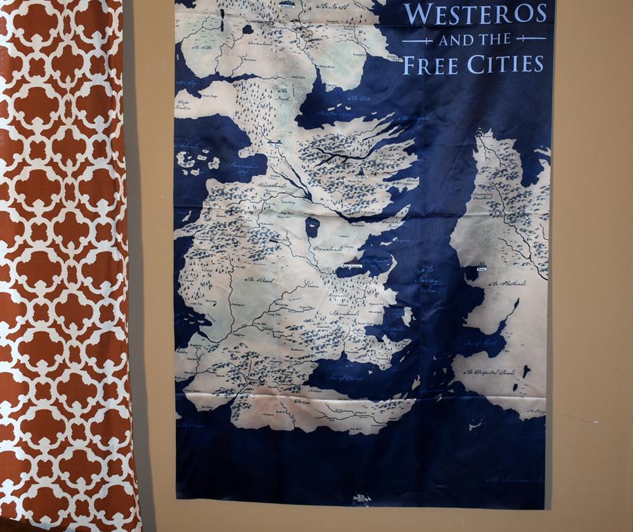“Westeros And The Free Cities” Cloth Hanging Wall Art