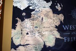 “Westeros And The Free Cities” Cloth Hanging Wall Art