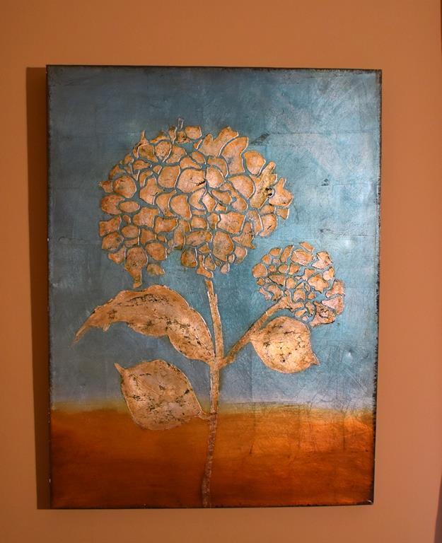 Contemporary Hydrangea Bloom Wall Decor Art on Canvas