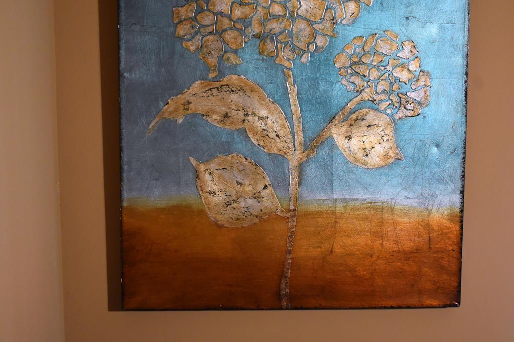 Contemporary Hydrangea Bloom Wall Decor Art on Canvas