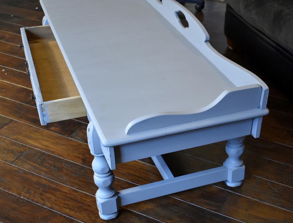 Light Gray Chalk Paint Coffee Table