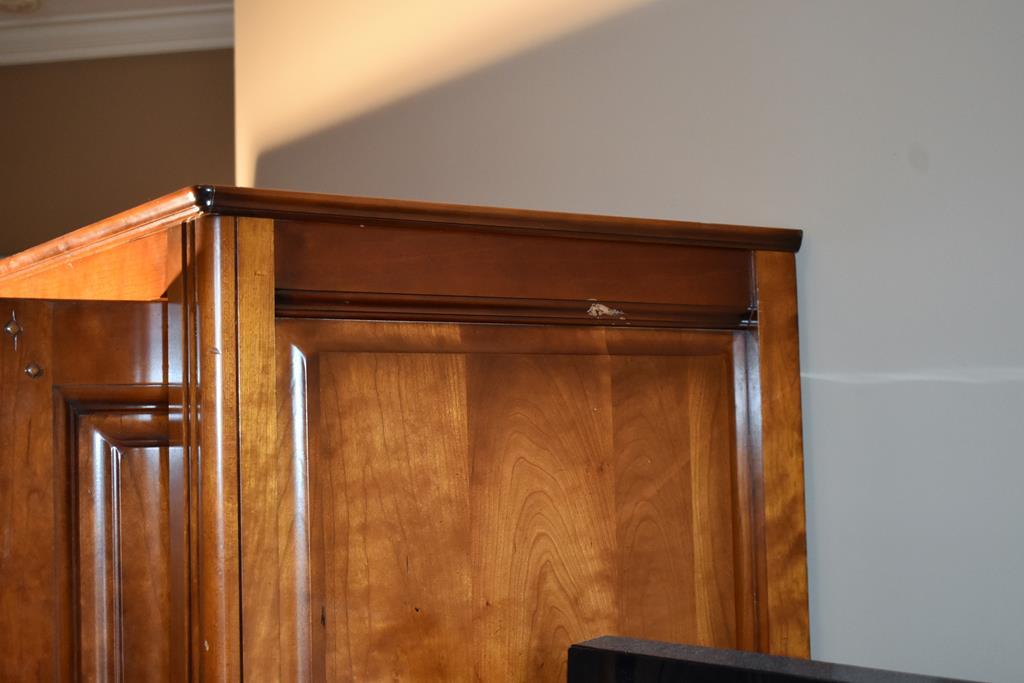 Cherry Entertainment Media Armoire, Hiding Doors