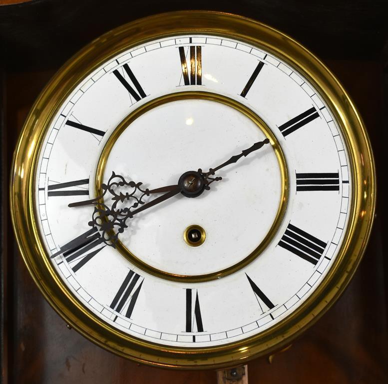 Antique Walnut Case Regulator Wall Clock